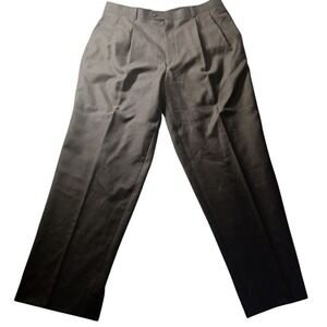 Tasso Elba Mens Pleated Dress Pants 38x31 Wool Blend Gray Classic Fit‎ Slacks